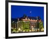 The Empress Hotel at Night, Victoria, Vancouver Island, British Columbia, Canada, North America-Martin Child-Framed Photographic Print