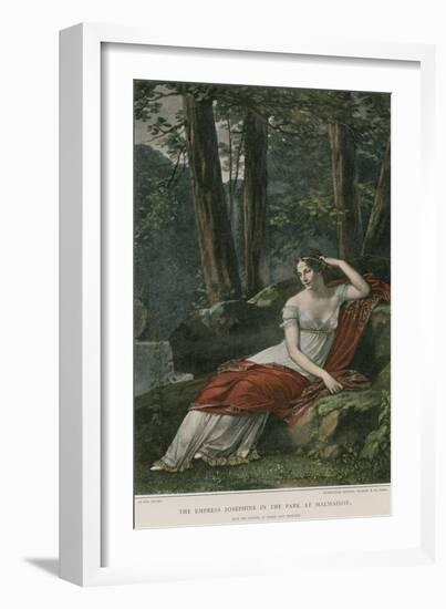 The Empress Josephine in the Park at Malmaison-Pierre-Paul Prud'hon-Framed Giclee Print