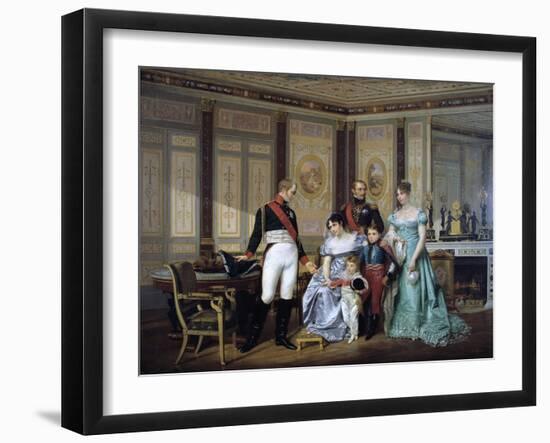 The Empress Josephine Presenting Her Children to the Emperor Alexander at Malmaison, C1839-1879-Jean Louis Victor Viger-Framed Giclee Print