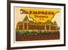 The Empress Luggage Label-null-Framed Giclee Print