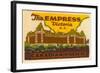 The Empress Luggage Label-null-Framed Giclee Print