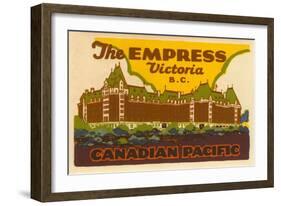 The Empress Luggage Label-null-Framed Giclee Print