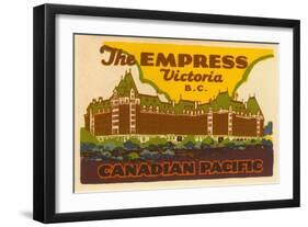 The Empress Luggage Label-null-Framed Giclee Print