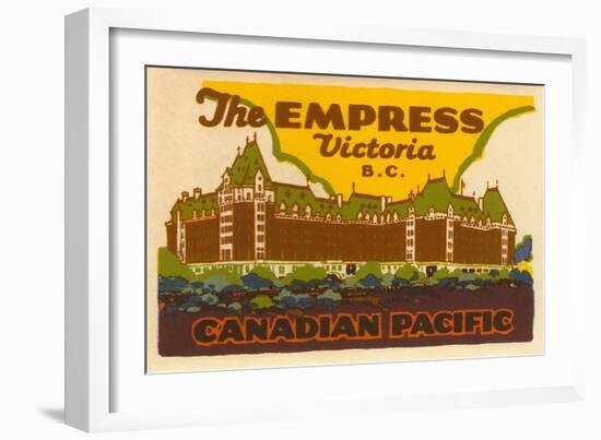 The Empress Luggage Label-null-Framed Giclee Print