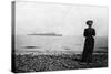 The Empress Maria Feodorovna Looking at a Danish Naval Vessel Off Hvidovre, Denmark, 1908-null-Stretched Canvas
