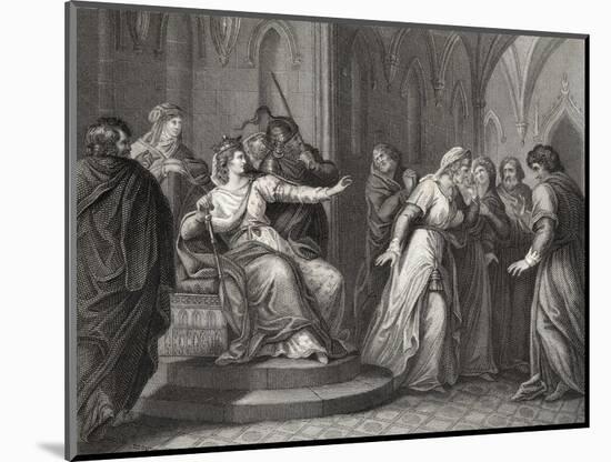 The Empress Matilda Daughter of Henry I Refuses the Plea of King Stephen's Wife to Release Him-J. Rogers-Mounted Art Print