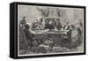 The Empress Regent Eugenie Presiding at a Council of Ministers-null-Framed Stretched Canvas