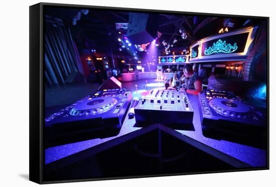 The Empty Space With Equipment For Dj Mixes Music-Paha_L-Framed Stretched Canvas