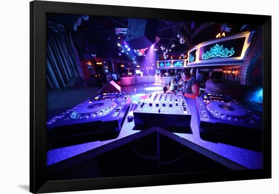 The Empty Space With Equipment For Dj Mixes Music-Paha_L-Framed Premium Photographic Print