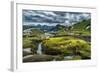 The Emstrua River, Thorsmork with the Krossarjokull Glacier in the Background, Iceland-Ragnar Th Sigurdsson-Framed Photographic Print