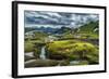 The Emstrua River, Thorsmork with the Krossarjokull Glacier in the Background, Iceland-Ragnar Th Sigurdsson-Framed Photographic Print