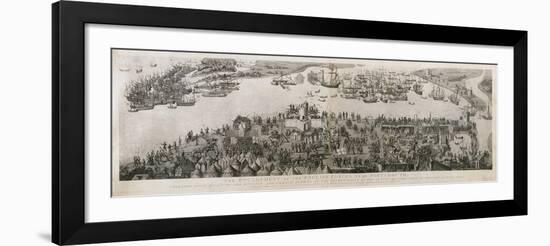 The Encampment of the English Forces Near Portsmouth During the Battle of the Solent, 1778-James Basire-Framed Giclee Print