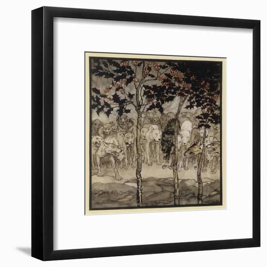 The Enchanted Cave-Arthur Rackham-Framed Art Print