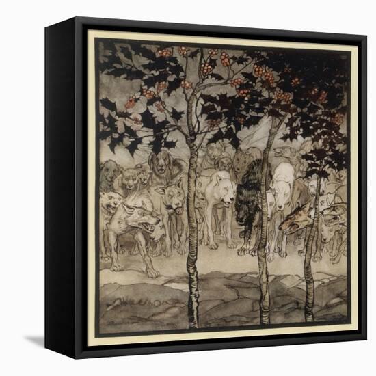 The Enchanted Cave-Arthur Rackham-Framed Stretched Canvas