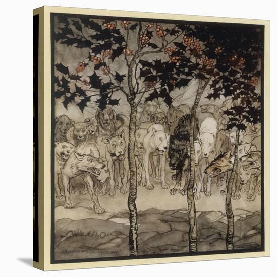 The Enchanted Cave-Arthur Rackham-Stretched Canvas