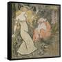 The Enchanter Merlin and the Fairy Vivien in the Forest of Broceliande-Theophile Alexandre Steinlen-Framed Stretched Canvas