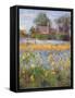 The Enclosed Cottages in the Iris Field-Timothy Easton-Framed Stretched Canvas