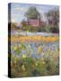 The Enclosed Cottages in the Iris Field-Timothy Easton-Stretched Canvas