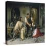 The Encounter at the Blacksmith's Shop, (From 'Kaethchen Von Heilbronn'), 1836-Wilhelm Nerenz-Stretched Canvas