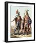 The Encounter Between Hernan Cortes and Montezuma II from "Le Costume Ancien Ou Moderne"-Gallo Gallina-Framed Giclee Print