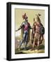 The encounter between Hernando Cortes and Montezuma II, Mexico, 1519 (c1820-1839)-Gallo Gallina-Framed Giclee Print