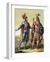 The encounter between Hernando Cortes and Montezuma II, Mexico, 1519 (c1820-1839)-Gallo Gallina-Framed Giclee Print