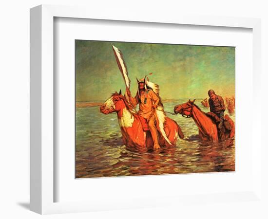 The End - Captured Bluecoat-Charles Shreyvogel-Framed Art Print