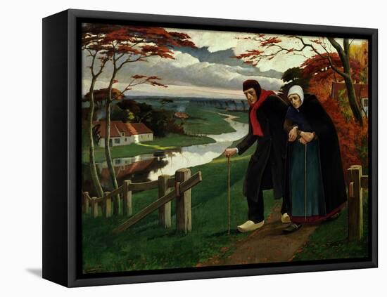 The End of Autumn Or, the Blind, 1889 (Oil on Canvas)-Eugene Laermans-Framed Stretched Canvas