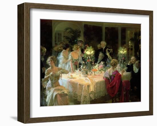 The End of Dinner, 1913-Jules-Alexandre Grn-Framed Giclee Print