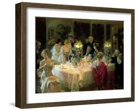 The End of Dinner, 1913-Jules-Alexandre Grn-Framed Giclee Print