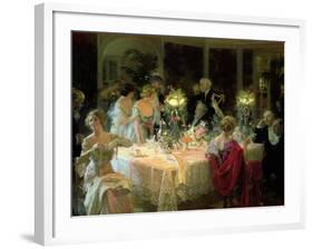 The End of Dinner, 1913-Jules-Alexandre Grn-Framed Giclee Print