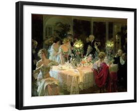 The End of Dinner, 1913-Jules-Alexandre Grn-Framed Giclee Print