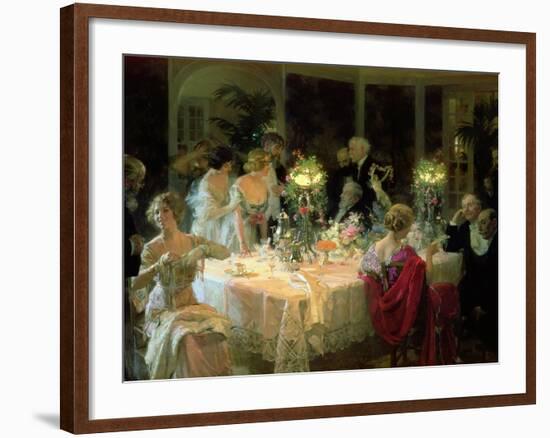 The End of Dinner, 1913-Jules-Alexandre Grn-Framed Giclee Print