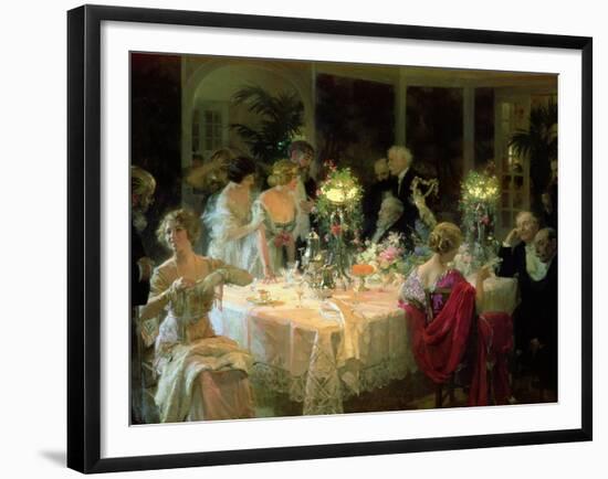 The End of Dinner, 1913-Jules-Alexandre Grn-Framed Giclee Print