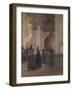 The End of Mass in Einsiedeln (Oil on Canvas)-Albert Pierre Dawant-Framed Giclee Print