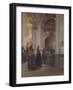 The End of Mass in Einsiedeln (Oil on Canvas)-Albert Pierre Dawant-Framed Giclee Print