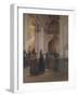 The End of Mass in Einsiedeln (Oil on Canvas)-Albert Pierre Dawant-Framed Giclee Print