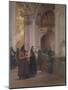 The End of Mass in Einsiedeln (Oil on Canvas)-Albert Pierre Dawant-Mounted Giclee Print