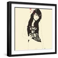 The end of Subtlety-Manuel Rebollo-Framed Art Print