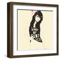 The end of Subtlety-Manuel Rebollo-Framed Art Print