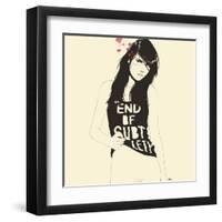 The end of Subtlety-Manuel Rebollo-Framed Art Print