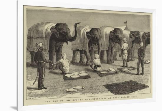 The End of the Afghan War, Elephants at Mess, Safaed Sung-Samuel Edmund Waller-Framed Giclee Print