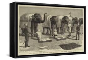 The End of the Afghan War, Elephants at Mess, Safaed Sung-Samuel Edmund Waller-Framed Stretched Canvas