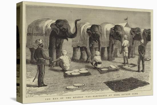 The End of the Afghan War, Elephants at Mess, Safaed Sung-Samuel Edmund Waller-Stretched Canvas