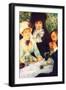 The End of The Breakfast-Pierre-Auguste Renoir-Framed Art Print