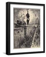 The End of the Day, Gatun Lock, 1912-Joseph Pennell-Framed Giclee Print