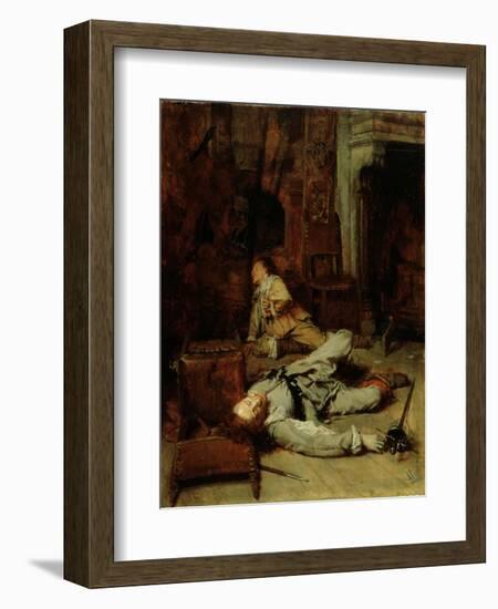 The End of the Game of Cards, 1865-Jean-Louis Ernest Meissonier-Framed Giclee Print