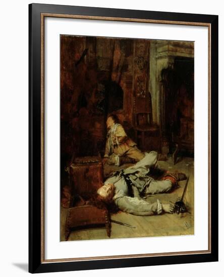 The End of the Game of Cards, 1865-Jean-Louis Ernest Meissonier-Framed Giclee Print