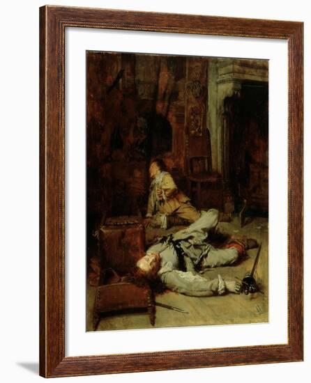 The End of the Game of Cards, 1865-Jean-Louis Ernest Meissonier-Framed Giclee Print