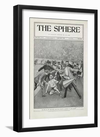 The End Of the Marathon Race - the Collapse Of Dorando in the Stadium'. the 1908 Olympic Games-null-Framed Giclee Print